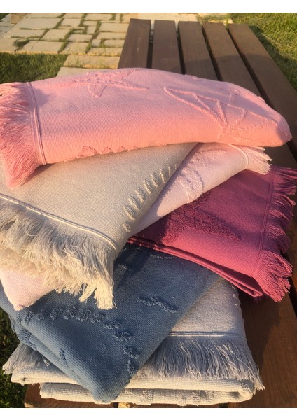 Plaj Havlusu Jakarlı 70 x 140 cm Mavi fırsatları