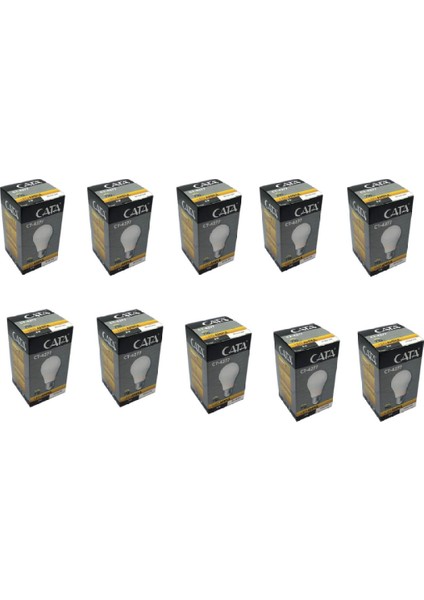 10 Adet Ct 4277 Cata 9W LED Ampul Beyaz Işık 6400K E27