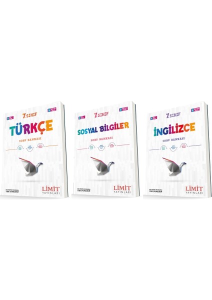 7. Sınıf Türkçe - Sosyal -Ingilizce Soru Seti 3 Kitap