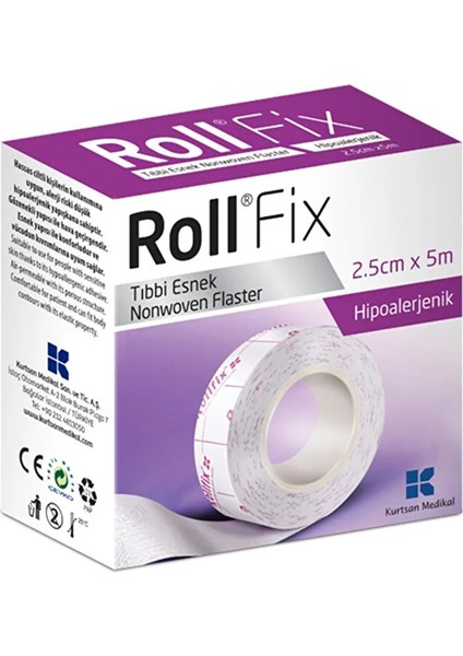 Fix Hipoalerjenik Esnek Fix Flaster 2.5 cm x 5 mt - 1 Kutu
