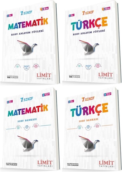 7. Sınıf Matematik - Türkçe Konu Föyleri - Soru Seti 4 Kitap