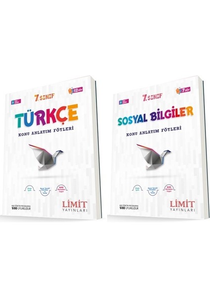7. Sınıf Türkçe - Sosyal Bilgiler Konu Föyleri Seti 2 Kitap