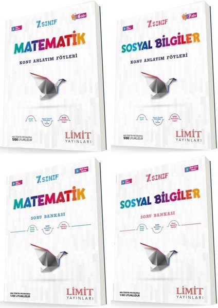 7. Sınıf Matematik - Sosyal Bilgiler Konu Föyleri - Soru Seti 4 Kitap