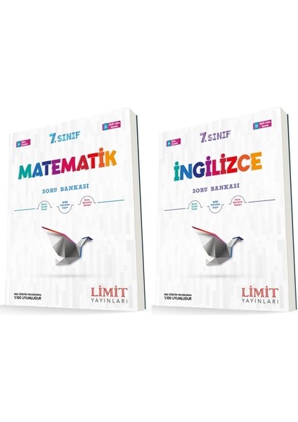 7. Sınıf Matematik - Ingilizce Soru Bankası Seti 2 Kitap