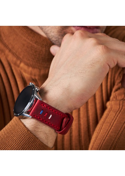 Huawei Watch Deri Kordon Watch GT5 / GT4 Gt 2 3 4 5 Pro 46mm Se 2e Elite Gt2 E Gt2e Gt2pro Gt3 Pro Gt3pro Huawei Watch 4 Pro Ultimate Deri Kordon Kayış 46 22mm Kırmızı fiyatları