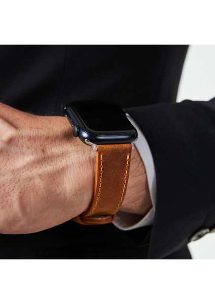 Apple Watch 42MM 44MM 45MM 49MM 3 / 4 / 5 / 6 / Se / 7 / 8 / Ultra / Ultra 2 Deri Kordon Deri Kayış