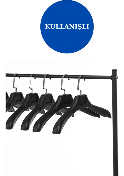 50 Adet Siyah Abs Plastik Askı Ceket Elbise Askısı Kıyafet Askısı Gömlek Askısı