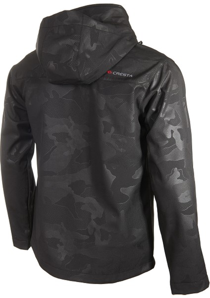 Outdoor Kamuflaj Baskılı Kapüşonlu Erkek Softshell Ceket