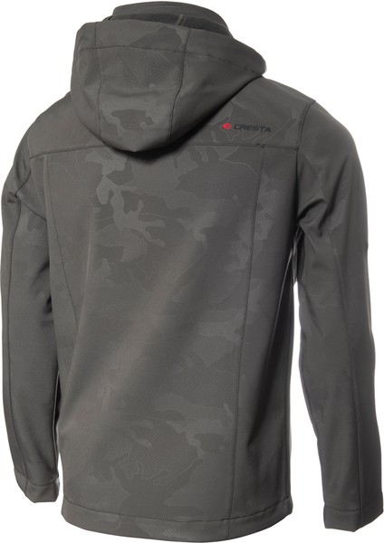 Outdoor Kaplamalı & Baskılı Kapüşonlu Erkek Softshell Ceket