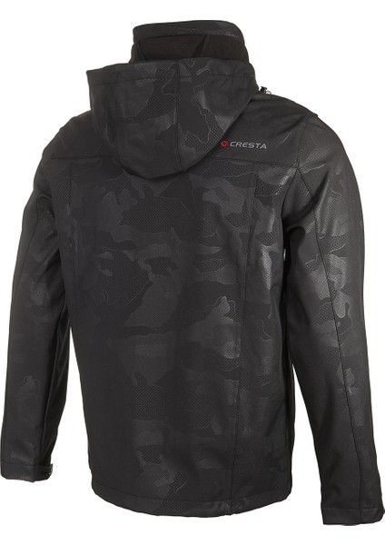 Outdoor Kaplamalı & Baskılı Kapüşonlu Erkek Softshell Ceket