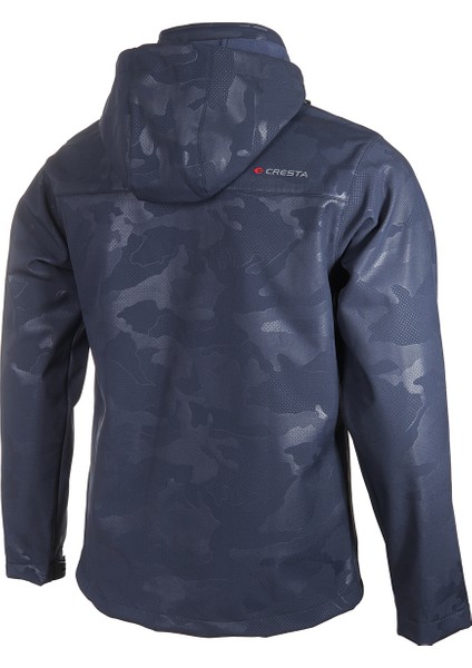 Outdoor Kamuflaj Baskılı Kapüşonlu Erkek Softshell Ceket