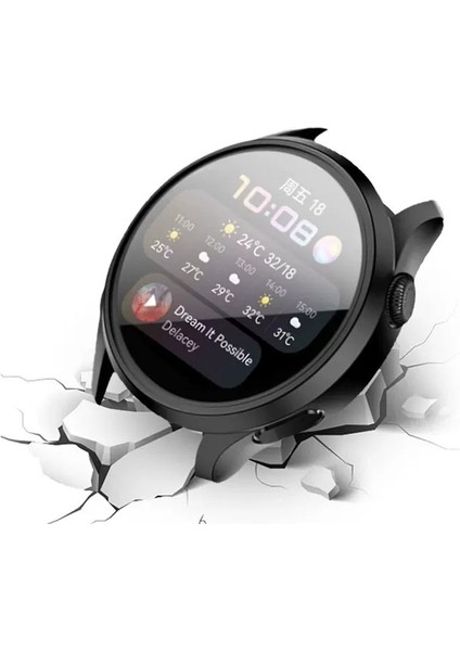 Huawei Watch 4 Pro ile Uyumlu Önü Açık Çerceve Pc Wafture Silikon Kılıf Koruma Gard Çerçeve fiyatları