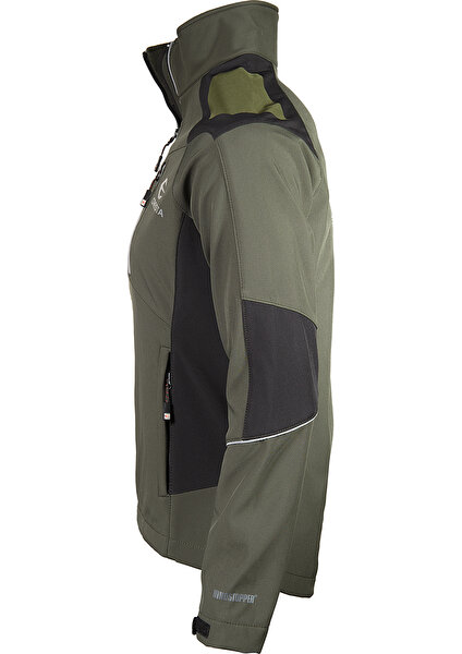 Outdoor Reflektör Baskılı Erkek Softshell Ceket