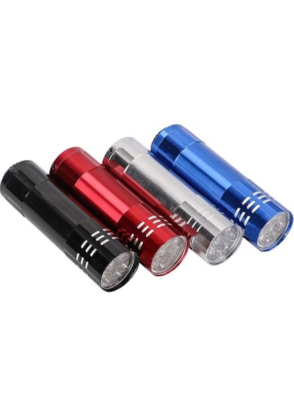 9 LED Metal Küçük El Feneri, Taşınabilir Cep Feneri