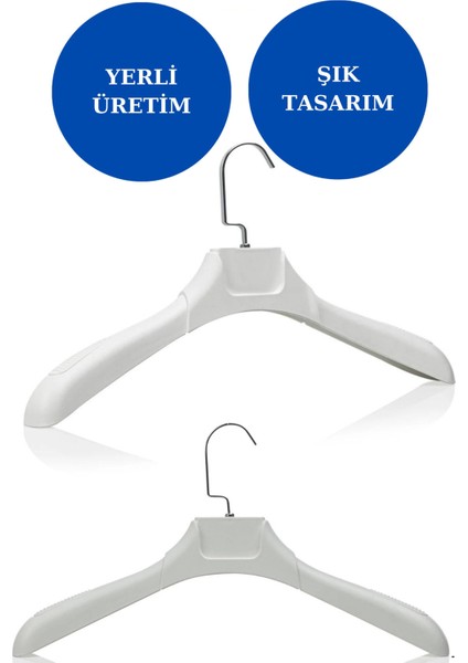 100 Adet Soft Beyaz Abs Plastik Askı Ceket Elbise Askısı Kıyafet Askısı Gömlek Askısı fırsatları