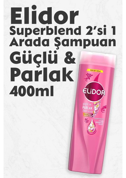 Superblend 2'si 1 Arada Şampuan & Krem Güçlü ve Parlak 400 ml