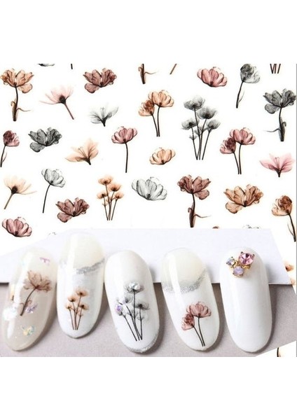 Pop Beauty Nail Art Tırnak Süsleme Sticker, Tırnak Dövmesi, Tırnak Tattoo