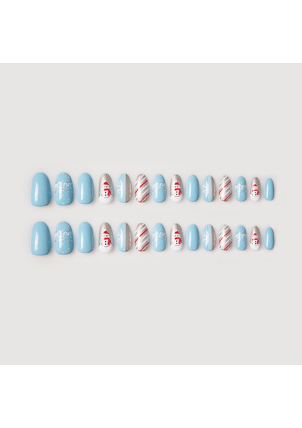 Takma Tırnak Seti 24 Adet Desenli Tırnak ile Hızlı ve Kolay Uygulama