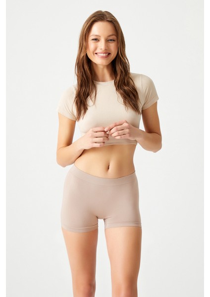 Bej Seamless Boxer Külot Boyshort indirimleri