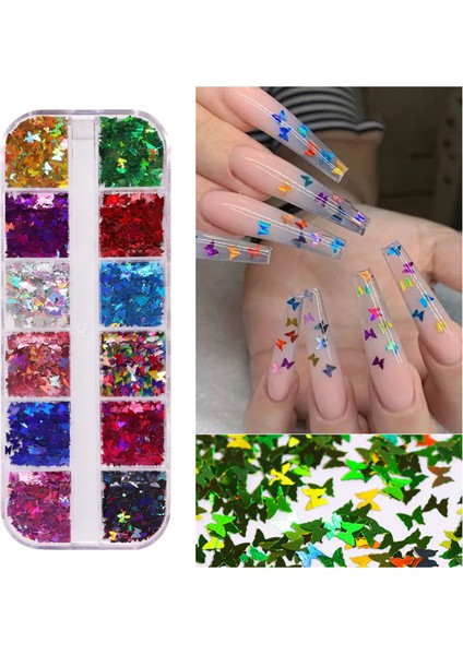 Nail Art Tırnak Süsleme Pul Seti, Kelebek Desenli fırsatları