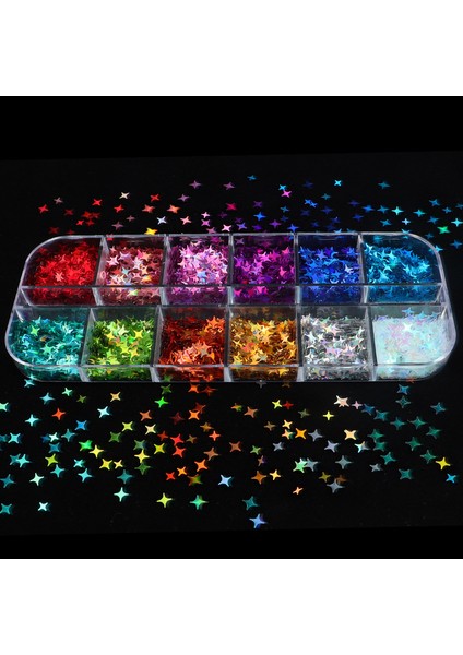 Nail Art Tırnak Süsleme Pul Seti, Yıldız Desenli modelleri