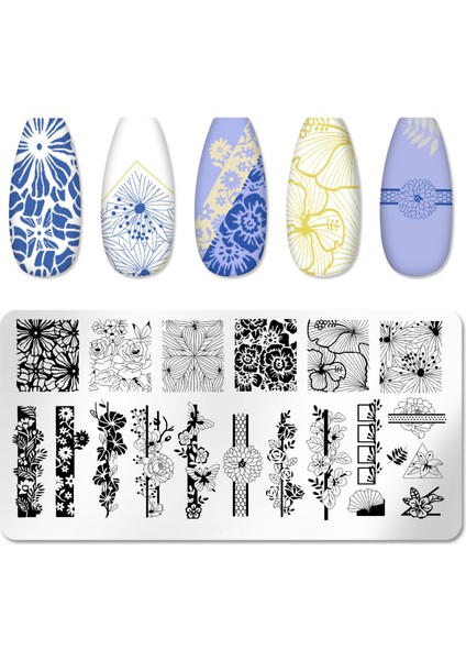 Tırnak Stampası, Nail Art Stampa Plakası, 24'lü Şeffaf Takma Tırnak Seti fiyatları