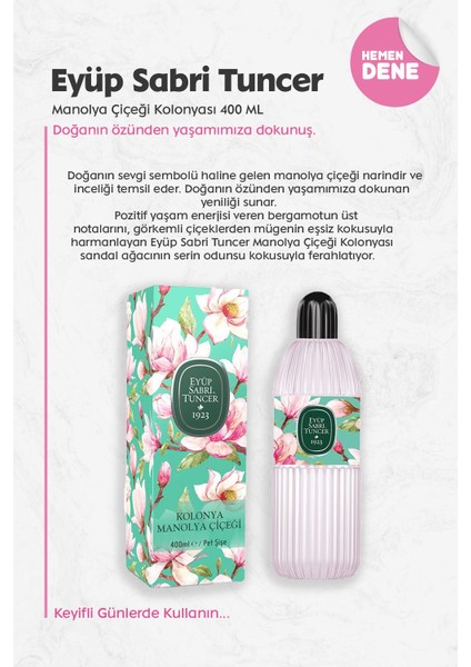 Manolya Çiçeği Kolonyası 400 ml fiyatları