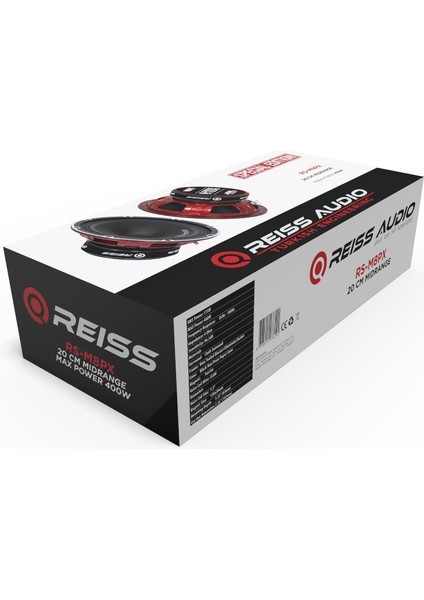 20 cm Midrange RS-M8PX Series Kapaklı Çifti Değeri 800 Watt 340 Rms