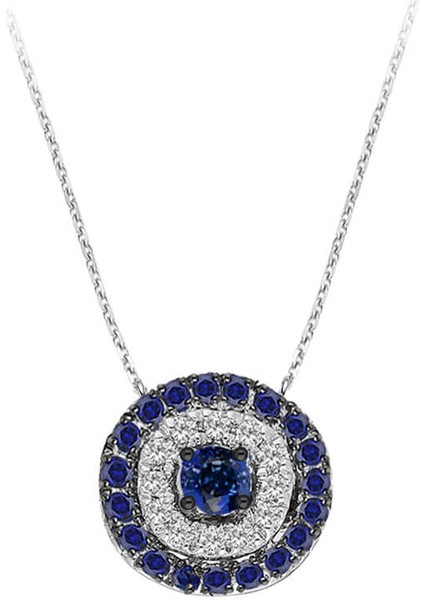 Pırlanta ve Safir Ikon Kolye 0423P0039