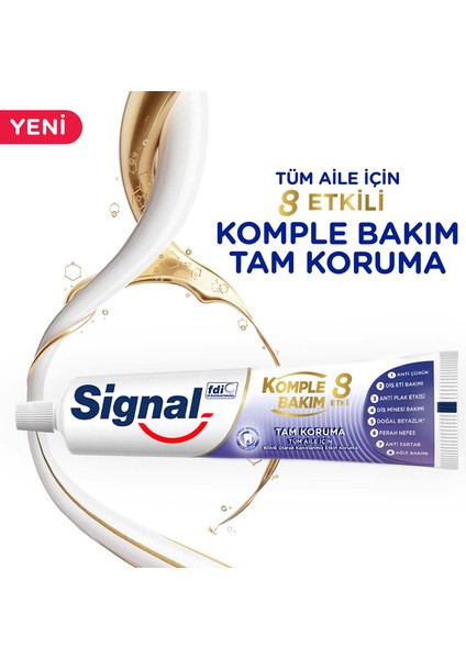 Komple Bakım 8 Diş Macunu Tam Çürük ve Diş Ferah Nefes İçin 75 ml