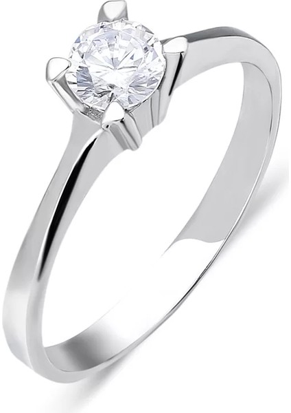 925 Ayar Gümüş Tek Taşlı Kadın Yüzüğü