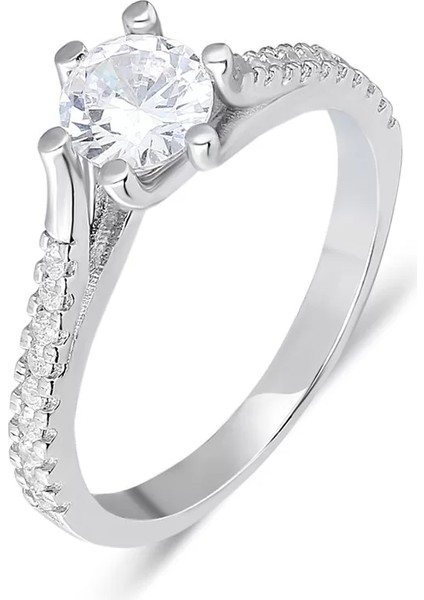 925 Ayar Gümüş Tek Taşlı Kadın Yüzüğü