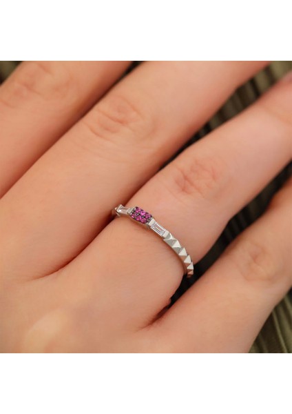 925 Ayar Baget Zirkon Taş Süslemeli Ayarlanabilir Gümüş Yüzük Silver fiyatları