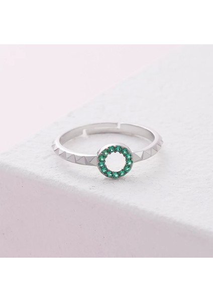925 Ayar Zirkon Taş Ayarlanabilir Gümüş Yüzük Silver modelleri
