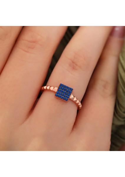 925 Ayar Zirkon Taş Ayarlanabilir Gümüş Yüzük Rose fiyatları