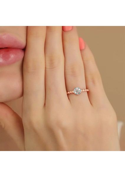 925 Ayar Gümüş Ayarlanabilir Çiçek Motifli Yüzük Rose fiyatları