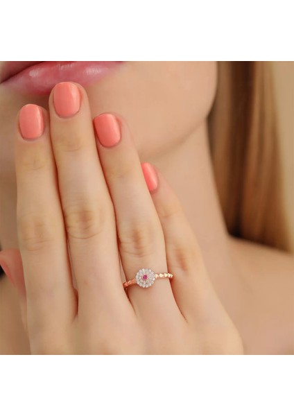 925 Ayar Gümüş Ayarlanabilir Yüzük Rose