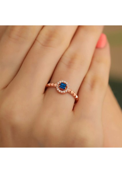 925 Ayar Gümüş Ayarlanabilir Baget Yüzük Rose