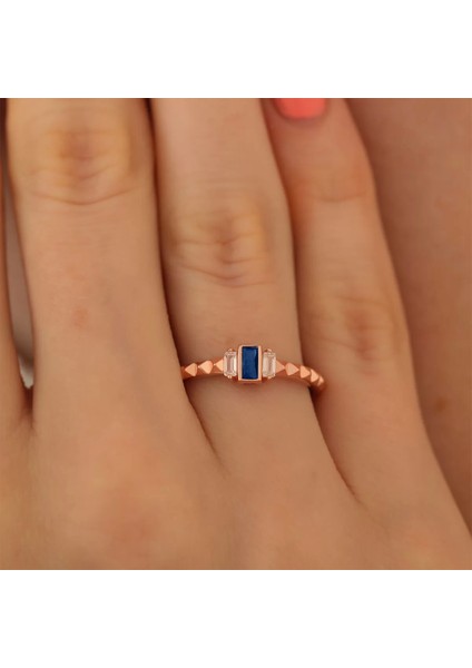 925 Ayar Baget Ayarlanabilir Gümüş Yüzük Rose