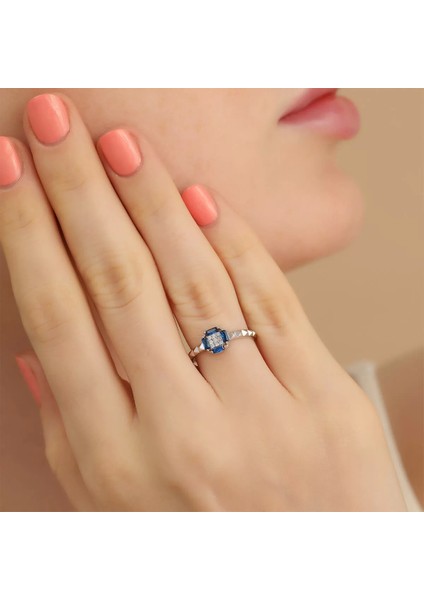 925 Ayar Zirkon Taş Süslemeli Ayarlanabilir Gümüş Yüzük Silver fiyatları