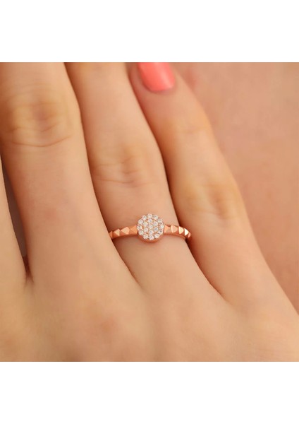 925 Ayar Zirkon Taş Ayarlanabilir Gümüş Yüzük Rose fiyatları