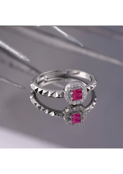 925 Ayar Zirkon Taş Süslemeli Ayarlanabilir Gümüş Yüzük Silver modelleri