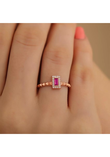 925 Ayar Gümüş Zirkon Taş Süslemeli Ayarlanabilir Yüzük Rose fiyatları