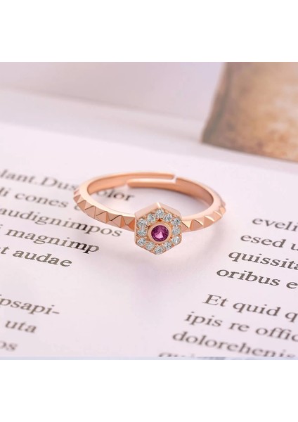 925 Ayar Gümüş Ayarlanabilir Yüzük Rose modelleri