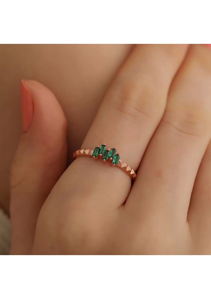 925 Ayar Zirkon Taş Ayarlanabilir Gümüş Yüzük Rose fiyatları