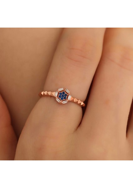 925 Ayar Zirkon Taş Ayarlanabilir Çiçek Motifli Gümüş Yüzük Rose fiyatları