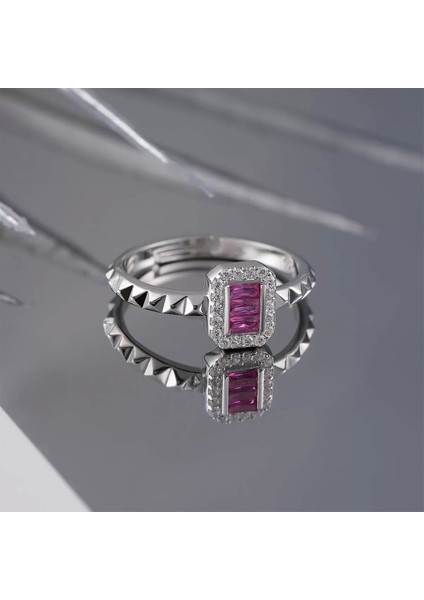 925 Ayar Zirkon Taş Süslemeli Baget Ayarlanabilir Gümüş Yüzük Silver modelleri