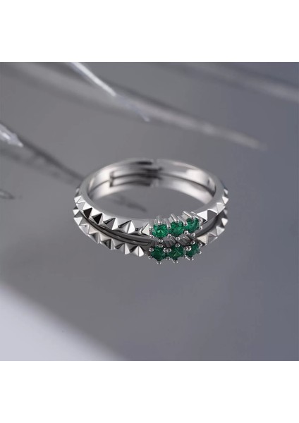 925 Ayar Üçtaş Ayarlanabilir Gümüş Yüzük Silver modelleri