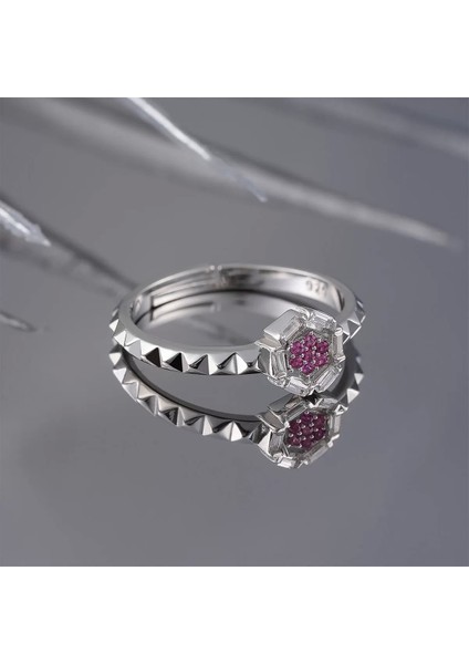 925 Ayar Ayarlanabilir Zirkon Taş Gümüş Yüzük Silver modelleri