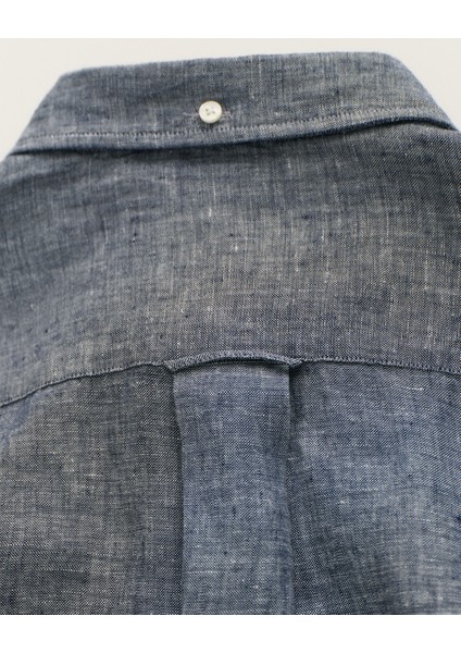 Erkek Mavi Regular Fit Keten Gömlek 3230085.410 modelleri